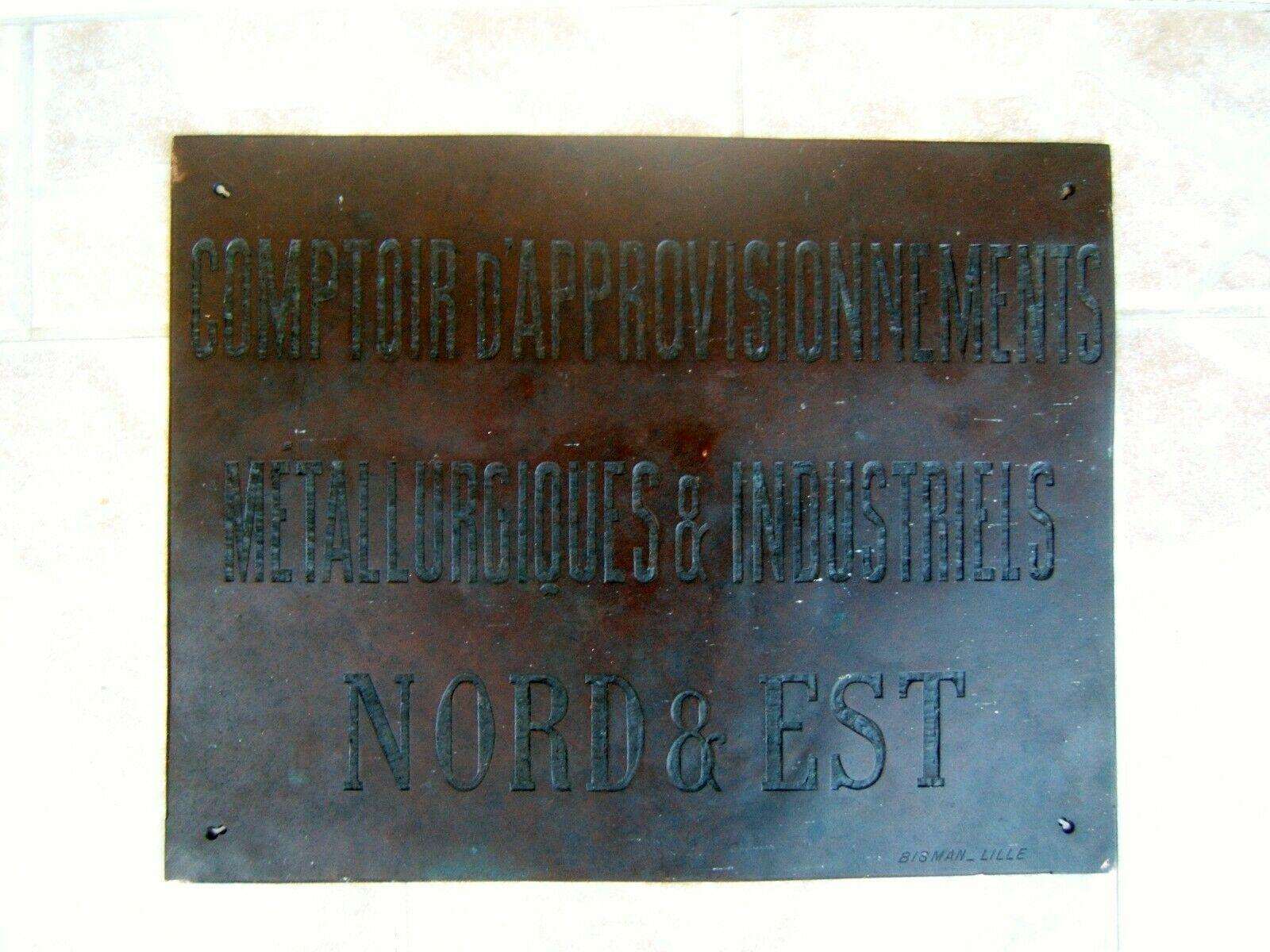 Ancien plaque objet publicitaire en bronze ou cuivre 1 