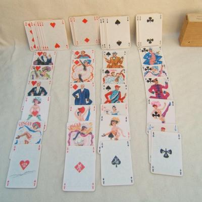 Ancien jeu de cartes Français Philibert PIERRE ALBARAN Cancan Moulin Rouge 1955